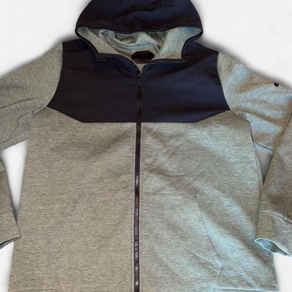 Under-armour Men's Grey and Green Hoodie